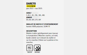 TRA-003 - Maillot Entrainement Dareto (navy/white)