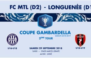 [U16-U18]> FC MTL (U18) - FC LONGUENEE (U19)