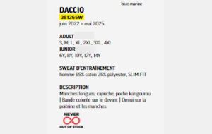 SPW-007 - Sweat Homme avec capuche Daccio (navy)