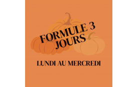SEMAINE 1 -STAGE OCTOBRE 2026 | 7 à 12 ans | 3 JOURS (lundi 19 au mercredi 21 Octobre)