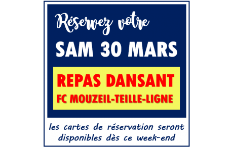 [INFOS]&gt; Repas du Club | Samedi 30 mars